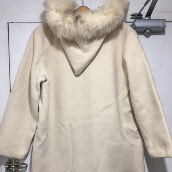 VINTAGE HUMBER HANDICRAFTS WOOL FUR TRENCH COATS SIZE M/L - Picture 7 of 11
